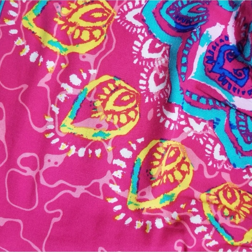 Flying Tomato Hot Pink Printed High Waist Drawstring Shorts - Picture 2 of 4